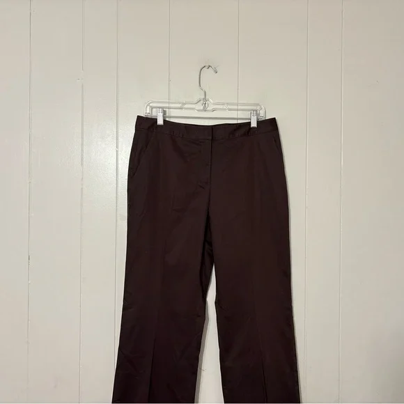 St. John For Neiman Marcus Fudge Brown Cotton Blend Career Pants Size 10 - Picture 5 of 7
